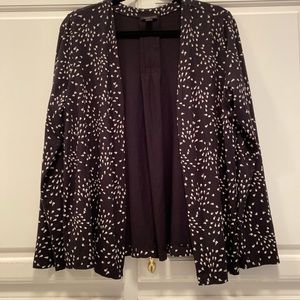 J. Jill Wearever Collection Long Sleeve Open Cardigan Jacket Black Women Size M